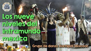 Representación de los nueve niveles del inframundo mexica 🌬🗻🏹 Grupo de danza Xochipilli Mixcoac