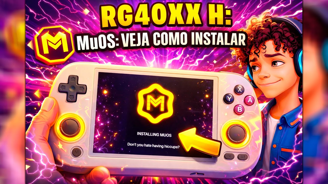 RG40XX H com MuOS: VEJA COMO INSTALAR
