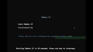 Booting Fedora 17