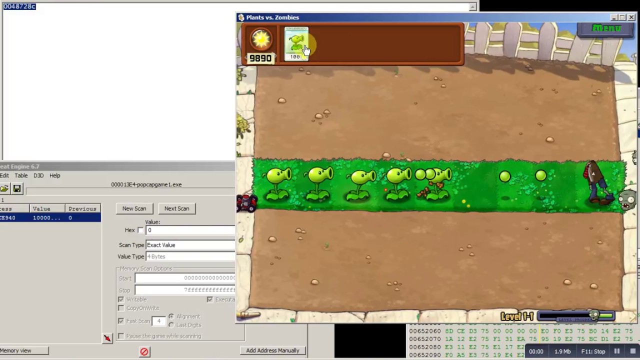 ‫تهكير لعبة Plants vs. Zombiesعبر برنامج Cheat Engine ...