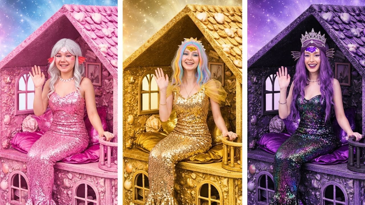 Хорошая русалка против плохой русалки 🧜‍♀️✨ Вирусный DIY-макияж в стиле русалки