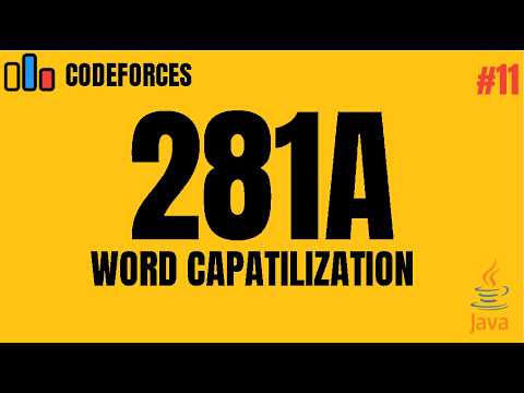 Codeforces 281A - Word Capitalization | Java Solution