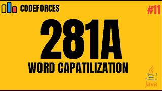 Codeforces 281A - Word Capitalization | Java Solution