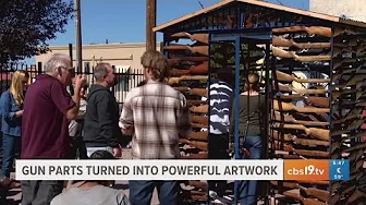 Gun parts become powerful artwork