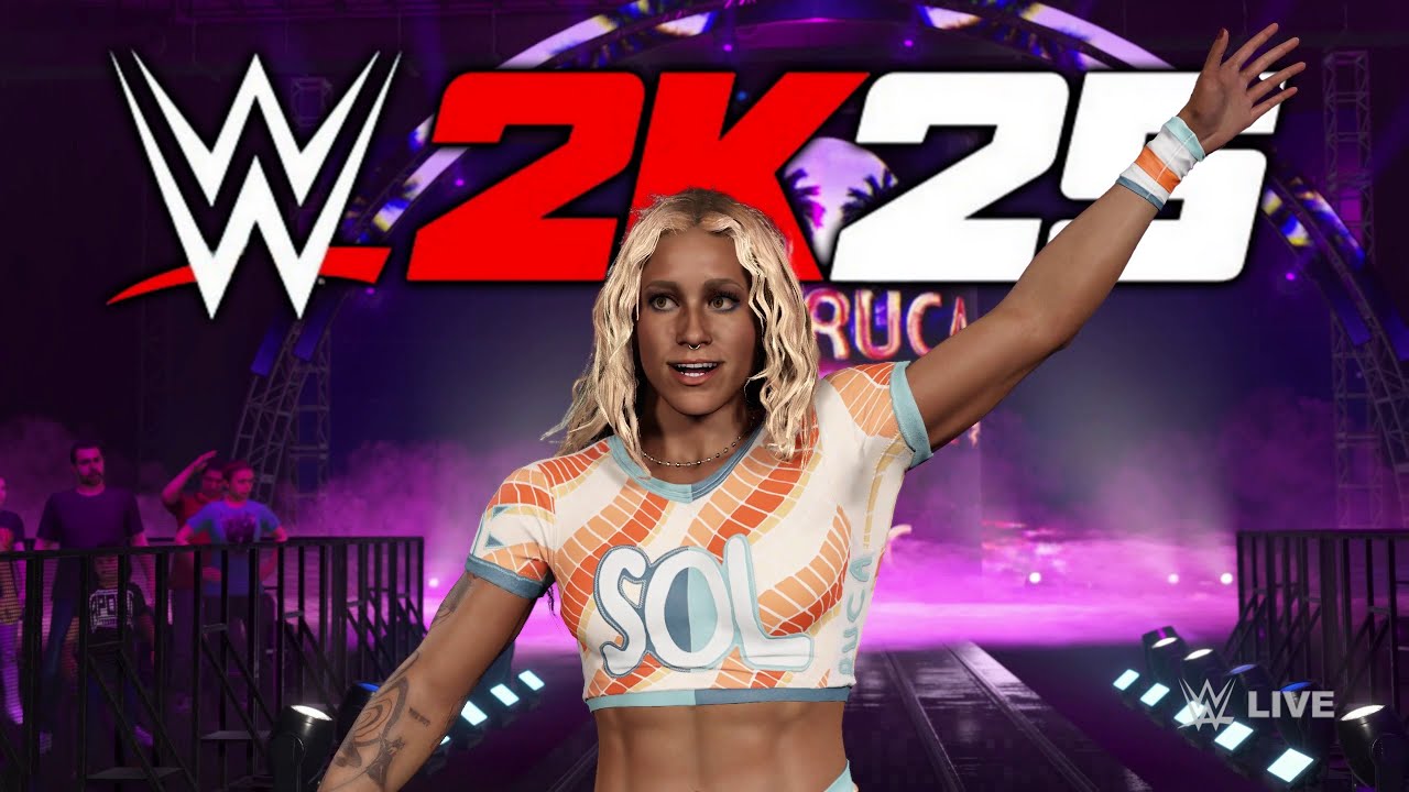 WWE 2K25 - SOL RUCA FULL ENTRANCE (1440p) - YouTube