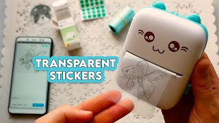 Transparent Stickers with Mini Thermal Printer - Peripage Sticker Paper on AliExpress