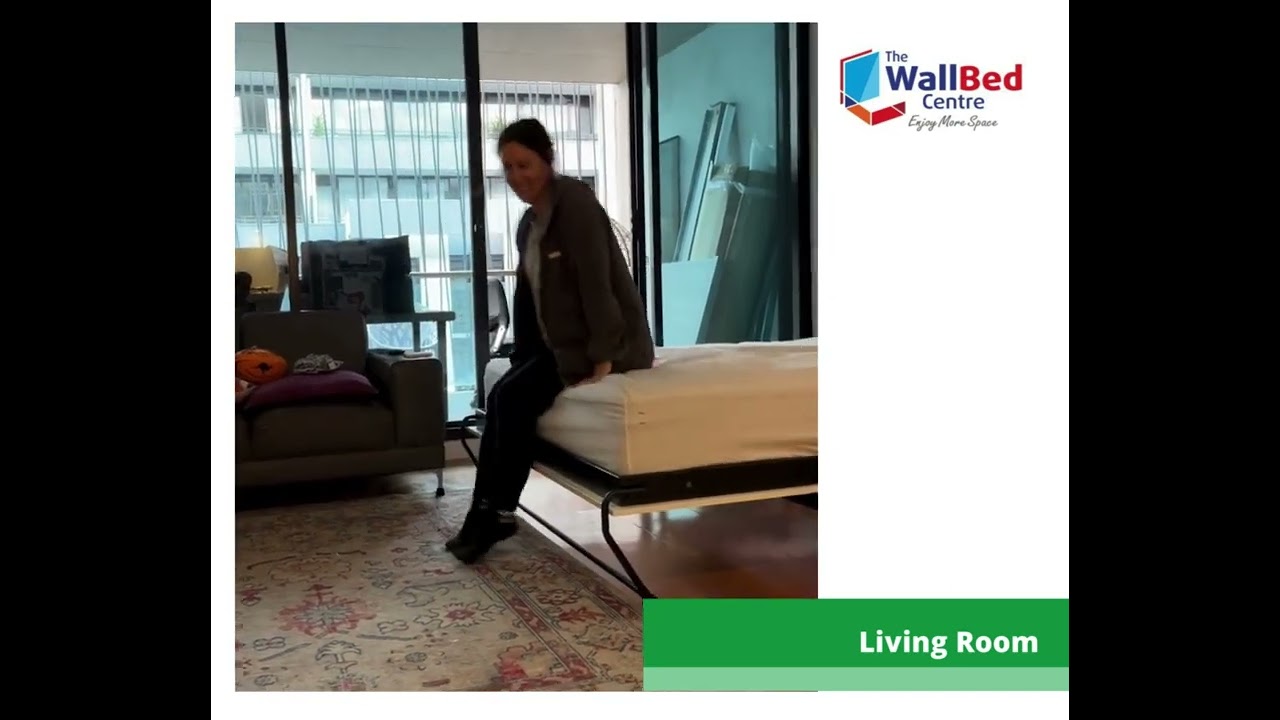Living Room with a Australian customisable Murphy Wall Bed from www.thewallbedcentre.com.au