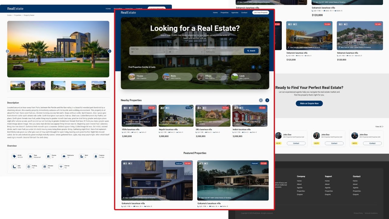Build a Real Estate Website using react js and tailwind css - YouTube