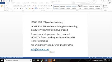 JBoss SOA ESB Online Training