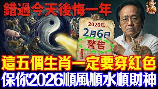 倪海廈預言警告：2月6號必看！這5個生肖穿紅色，4種人穿黃色，保你2026馬年翻天覆地 #倪海廈 #黃帝內經 #養生 #國學 #易經 #臘月 #開運 #招財 #補財庫 #中醫 #風水 #2026運勢 screenshot 3