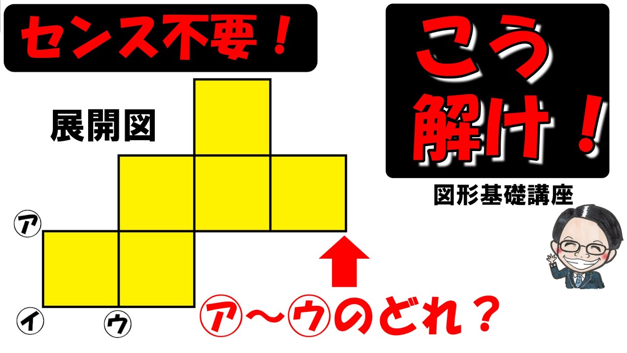 誰でも出来る！展開図で同じ頂点を探す方法！空間図形のセンス？そんなの必要ありません！【中学受験算数】【図形問題基礎講座35】