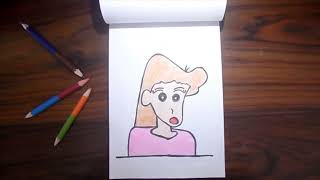 How To Draw Nene's Mom | Easy Pencil Art | Pencil Drawing | Easy Art | Colouring Art |