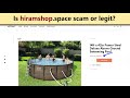 Hiramshop reviews! Is hiramshop.space scam or legit website? Why Bestway has so cheap pools?