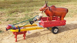 How To Make Horse Cart From Wood With DC Motor  Creation Idea Amazing Things You Can Make At Home