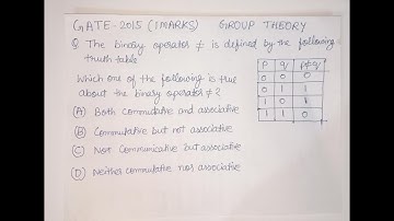 GATE CS/IT 2015 | GROUP THEORY| Discrete Mathematics| The binary operator ≠ is defined | Jatin Gupta