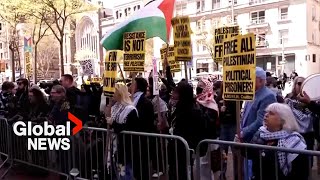 ProPalestinian protests continue at US universities after arrests in New York