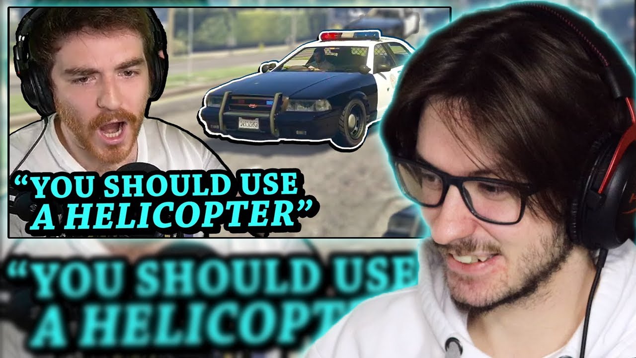 Daxellz реагирует на DougDoug в GTA 5, но если я скажу «коп», то копы попытаются меня убить.