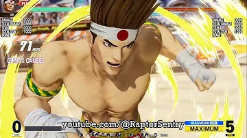 KOF XV Joe Stun TOD 100% 97 Hit Midscreen Combo (Quick Max, Mid Blue Raw Max)