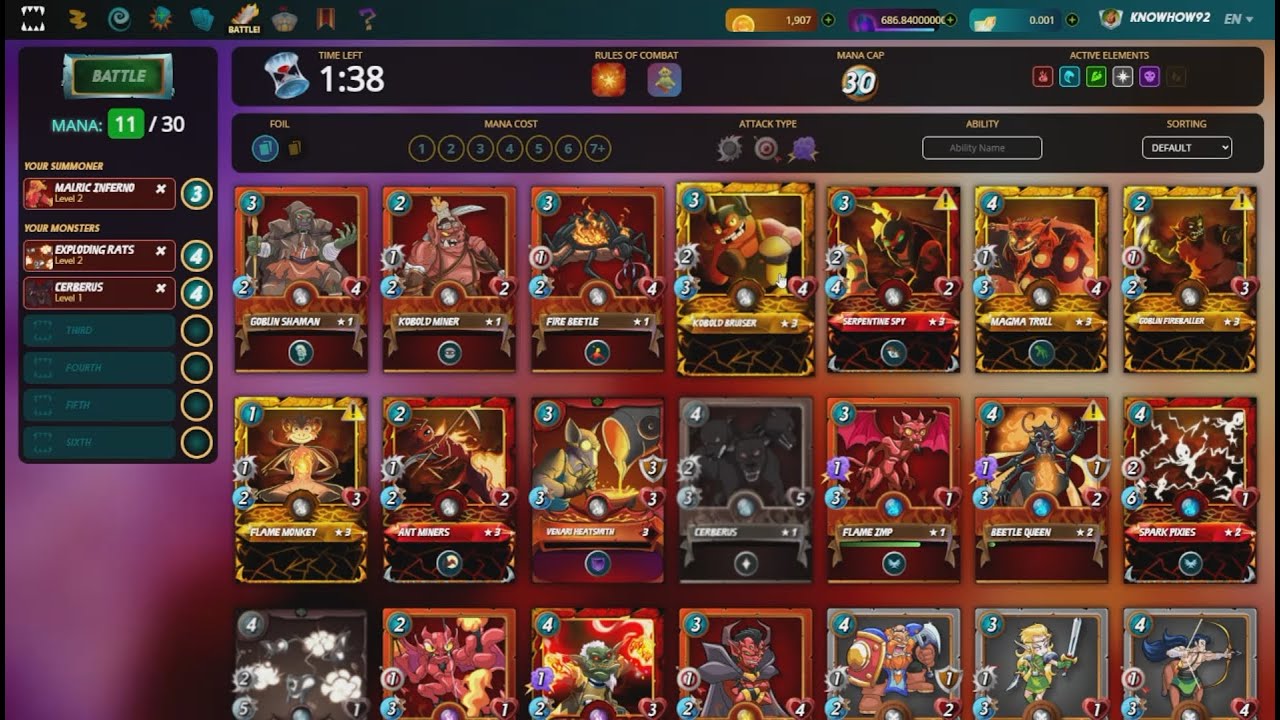 Battling for my Splinterlands