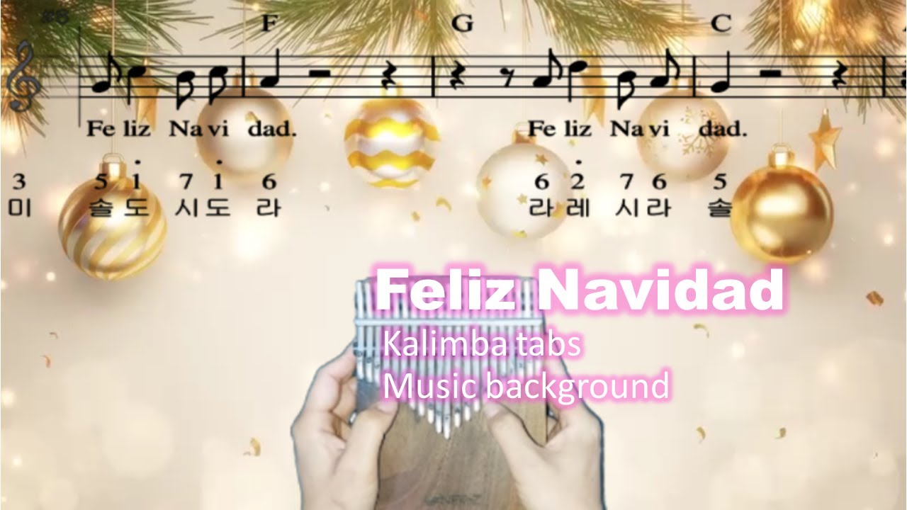 펠리스 나비다 계이름 칼림바 숫자 타브 악보 쉬운 코드 리코더 : 네이버 블로그, image size:1280x720