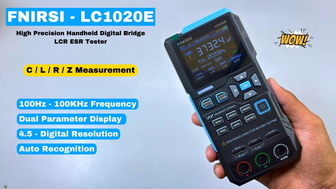 Высокоточный портативный цифровой мостовой тестер LCR/ESR FNIRSI LC1020E