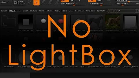 ZBrush 4R5 Tutorial Disable Lightbox