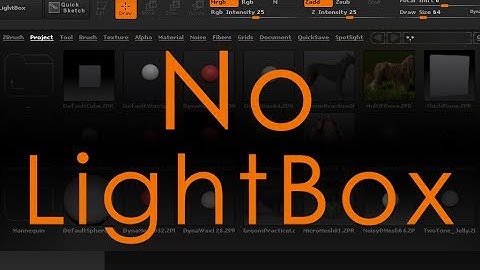 ZBrush 4R5 Tutorial Disable Lightbox