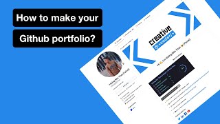 How to make your Github Portfolio ?