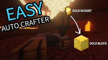 Auto Gold Nuggets To Blocks Crafter | Minecraft Tutorial | 1.21.7 Java