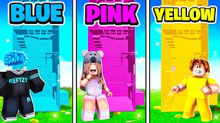 We BUILD a ONE COLOR Troll TOWER in Roblox!