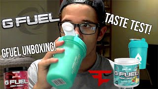 GFuel Unboxing! TASTE TEST! (Trying Tropical Rain)