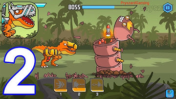 CyberDino: T-Rex vs Robots - Gameplay Walkthrough Part 2 Tutorial Levels 4-6 Dino Army (iOS,Android)