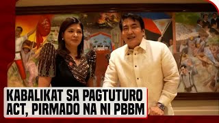 Sen. Bong Revilla, pinasalamatan si PBBM. matapos niyang pirmahan ang Kabalikat sa Pagtuturo Act