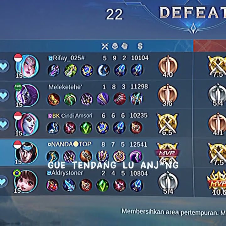 Stres main ML kek gini terus