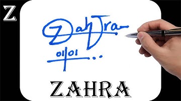 How to signature your name | Autograph | Billinioare signature | Zahra Name Signature Style