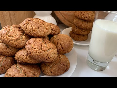 Видео рецепт Овсяное печенье с медом