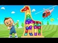 Little Baby Fun Learning Alphabets with Giraffe Wooden Toy Set - ABC Songs for Children Kids Rhymes