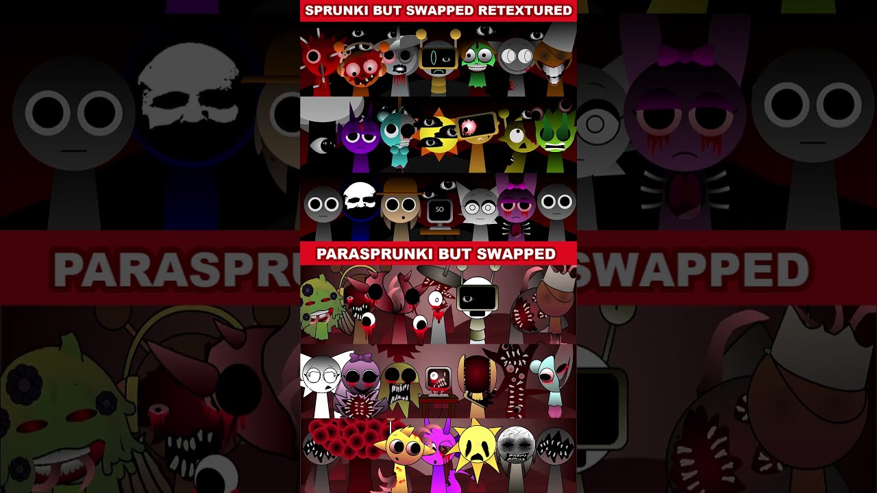 Sprunki But Swapped Retextured VS Parasprunki Mix Version