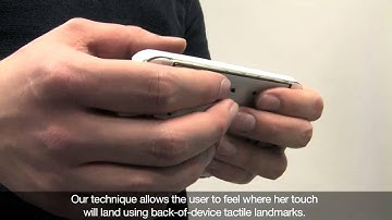 HaptiCase: Back-of-Device Tactile Landmarks for Eyes-Free Absolute Indirect Touch