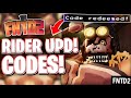 🏍️[UPDATE 31] EVERY LATEST RIDER UPDATE 31 CODES FOR FNTD 2! ROBLOX FIVE NIGHTS TD 2 CODES