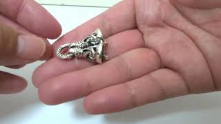 細ベル（唐草模様）ダブルの音 シルバー925ネックレス【FORTUNA / フォーチュナシルバー】