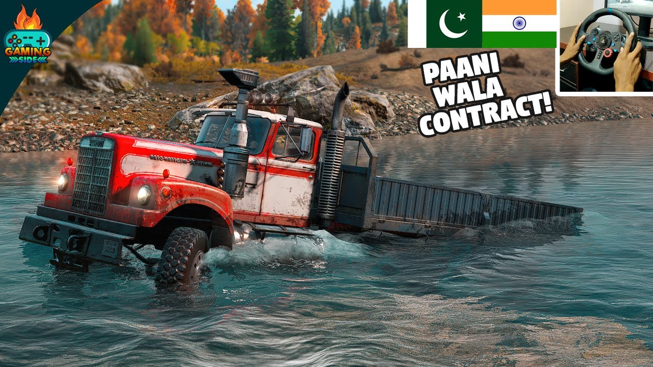 Khatarnaak Paani Wala Contract? Snowrunner Logitech g29 steering wheel gameplay Hindi Urdu