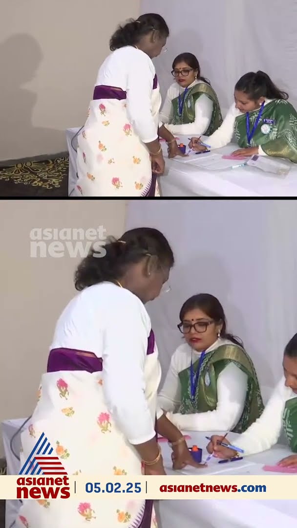 വോട്ട് രേഖപ്പെടുത്തി രാഷ്ട്രപതി ദ്രൗപതി മുർമു