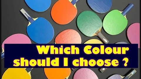 What colors of table tennis rubbers are allowed in table tennis?