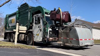 Ex Advanced Disposal Mack LR Heil Odyssey Curotto Can Garbage Truck on Cart Lines and More!