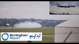 Blue Air Flight 151 from Bucharest to Birmingham Airport. The aircraft is an Boeing 737-86N(WL) (reg: YR-BME) is 10.4 years old and has been operating for Blue Air since the 4 February 2016. 

One of 