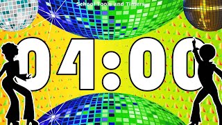 4 Minute Disco Ball Dance 🕺 Countdown Timer! 💃✨ 🎶