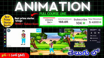 2d animation course in telugu | Drawing Cartoon 2 Full Tutorial 2025 | For Beginners | Class 1