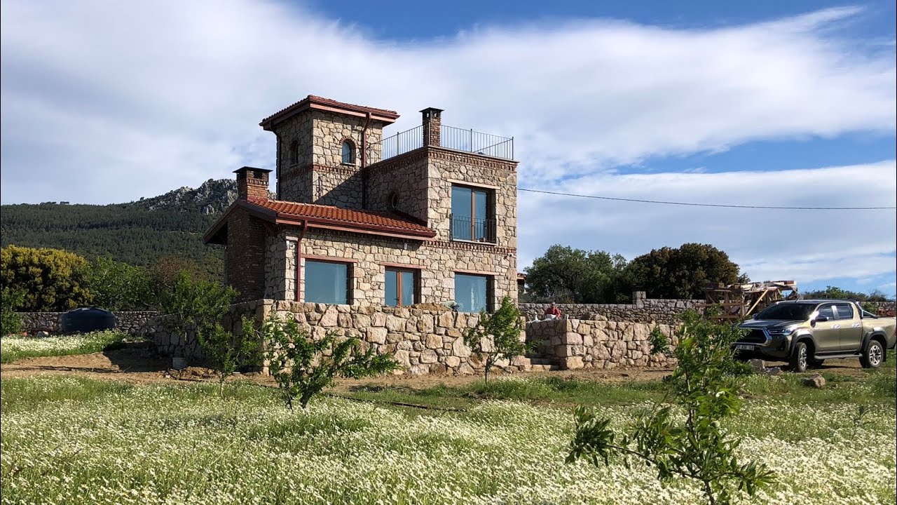 Cevat ustadan taş ev yapımı. Bademli köşk