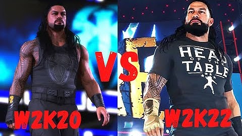 Roman Reigns Entrance Comparison (W2K20 VS W2K22)